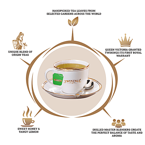 Twinings Green Tea - Lemon & Honey, 50 g (25 Bags x 2 g each) 