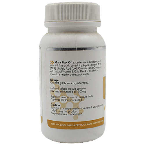 Buy Gaia Capsules Flax Oil 60 Pcs Bottle Online at the Best Price of Rs 350 bigbasket