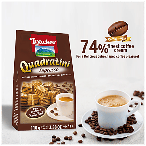 Loacker Quadratini Espresso, Bite-size Wafer Cookies Same-Day Delivery | HMart