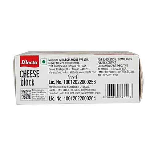 D'Lecta Cheese - Block, 400 g  