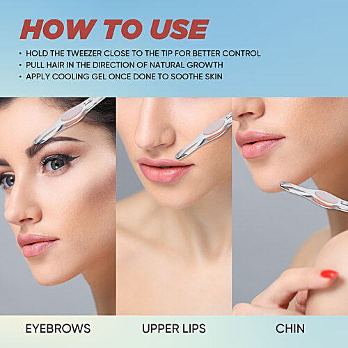 Vega TW-04 Tweezer - With Stainless Steel Square Tip & Rubber Grip, 1 pc  