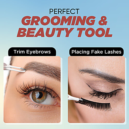 Vega TW-04 Tweezer - With Stainless Steel Square Tip & Rubber Grip, 1 pc  