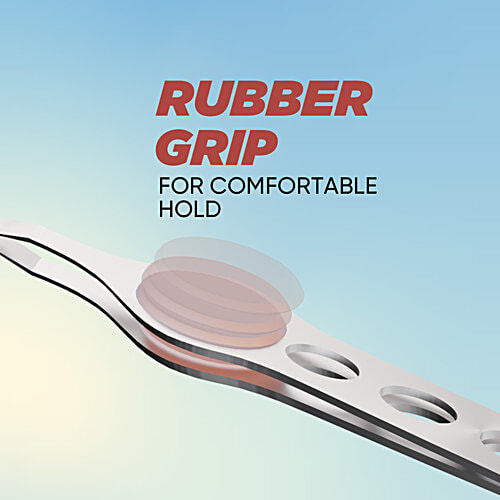 Vega TW-04 Tweezer - With Stainless Steel Square Tip & Rubber Grip, 1 pc  