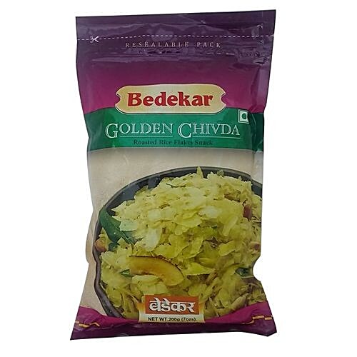 Bedekar Golden Chiwda, 200 g Pouch Zero Cholesterol