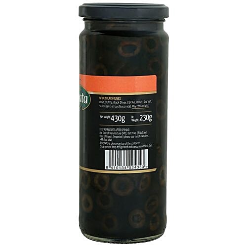 Fragata Olives -  Sliced Black, 440 g Bottle 