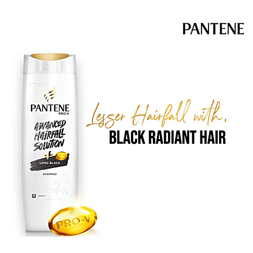 Pantene Advanced Hair Fall Solution Shampoo - Long Black, 340 ml  