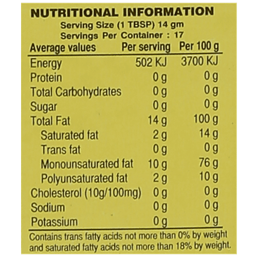 Dolce Vita Pure Olive Oil, 250 ml Bottle 