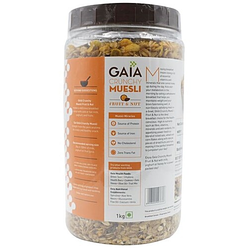 Gaia  Muesli - Fruit & Nutt, 1 kg  High Fibre, Zero Cholesterol