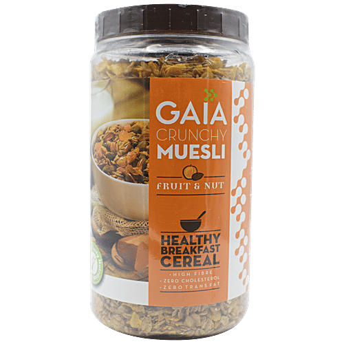 Gaia  Muesli - Fruit & Nutt, 1 kg  High Fibre, Zero Cholesterol