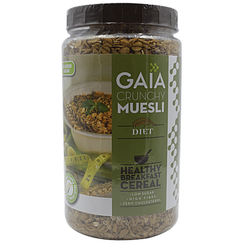 Gaia Crunchy Muesli - Diet, 1 kg No Added Sugar, High Fibre