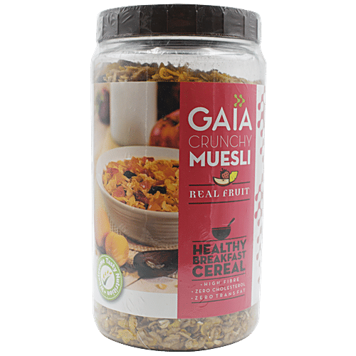Gaia  Muesli - Real Fruit, 1 kg  High Fibre, Zero Cholesterol & Zero TransFat