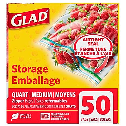 Buy Glad Storage Zipper Bags Medium Online at Best Price of Rs 600