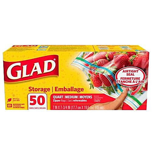 Buy Glad Storage Zipper Bags Medium Online at Best Price of Rs 600