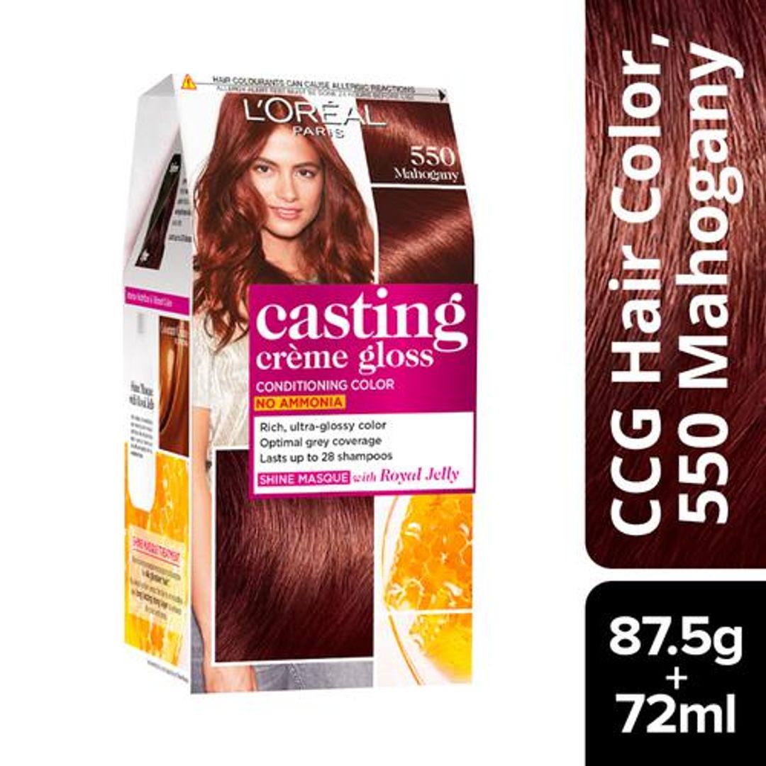 Loreal Paris Casting Creme Gloss Hair Colour, 87.5 g + 72 ml 550 Mahogany