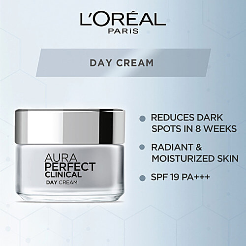 L'Oreal Paris White Perfect Day Cream - With SPF 17 PA++, Reduces Dark Spots, 50 ml Box