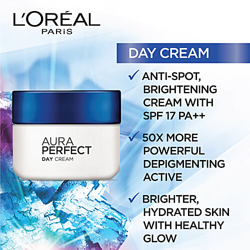 L'Oreal Paris White Perfect Day Cream - With SPF 17 PA++, Reduces Dark Spots, 50 ml Box