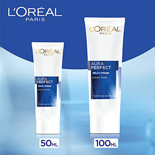 L'Oreal Paris White Perfect Milky Foam Face Wash - Purifies & Brightens, 50 ml Box 