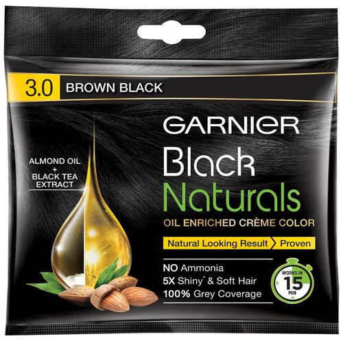 Buy Garnier Black Naturals Shade 3 Brown Black 20 Ml 20 Gm Online at the  Best Price of Rs 42 - bigbasket