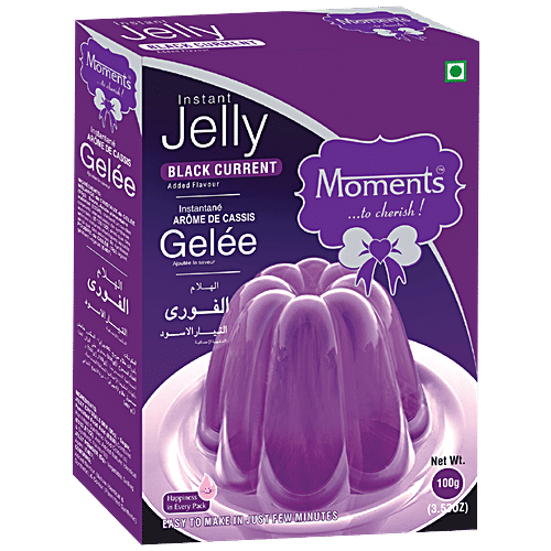 Buy Moments Jelly Crystals Black Current 100 Gm Box Online at the Best