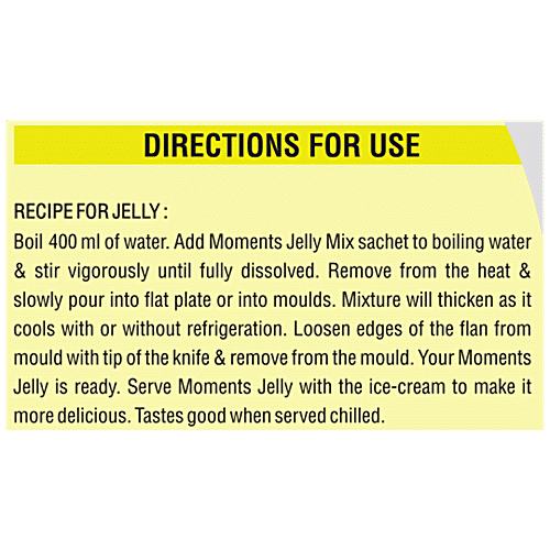 Moments Jelly Crystal - Pineapple, 100 g BOX Instant Jelly
 Pineapple Flavour