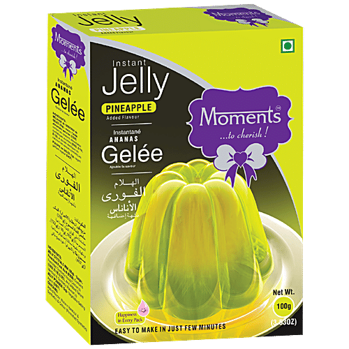 Moments Jelly Crystal - Pineapple, 100 g BOX Instant Jelly
 Pineapple Flavour