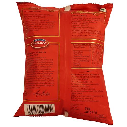 Opera Cottage Style Potato Crisps - Italian Herbs, 55 g Pouch Made with Olive Oil