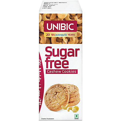 Unibic Sugar Free Cashew Cookies, 67.5 g 0% Maida, Low GI