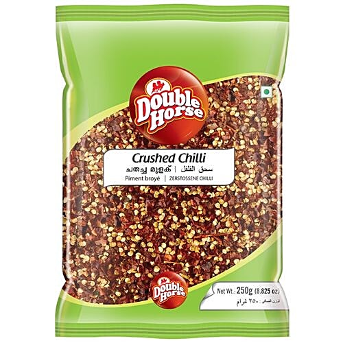 Double Horse Chilly - Crushed, 100 g Pouch 