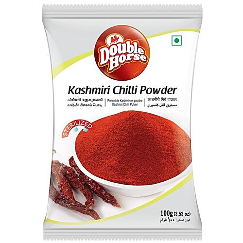 Double Horse Powder - Kashmiri Chilly, 100 g Pouch 