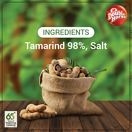 Double Horse Tamarind/Hunisehannu - Indian, 200 g Pouch 