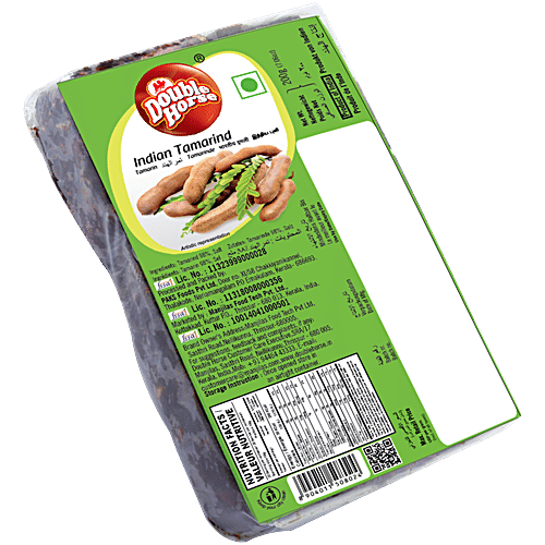 Double Horse Tamarind/Hunisehannu - Indian, 200 g Pouch 