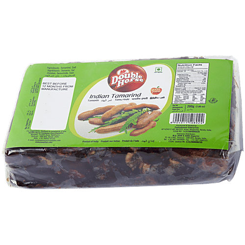 Double Horse Tamarind/Hunisehannu - Indian, 200 g Pouch 