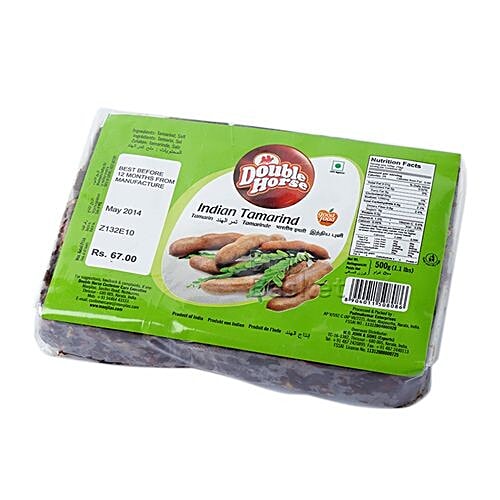Double Horse Tamarind/Puli - Indian, 500 g Pouch 