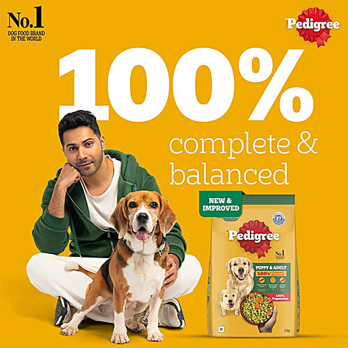 Pedigree Adult & Puppy 100% Vegetarian Dry Dog Food, 1.2 kg Complete & Balanced Food