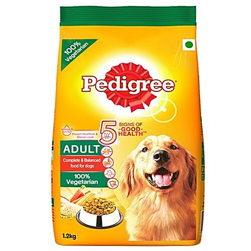 Pedigree Dry Dog Food - Vegetarian, For Adult Dogs, 1.2 kg  