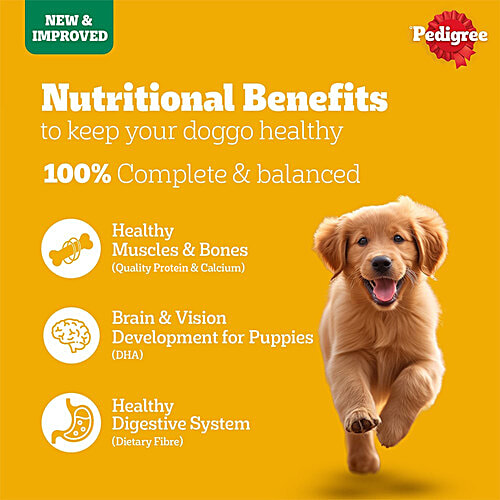 Pedigree Adult & Puppy 100% Vegetarian Dry Dog Food, 1.2 kg Complete & Balanced Food