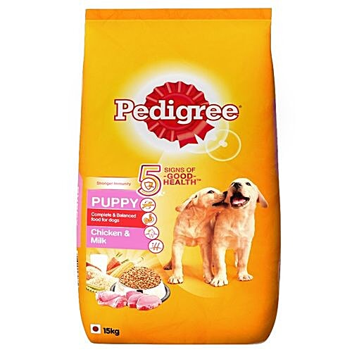 Pedigree Dry Dog Food - Chicken & Milk, For Puppy, 15 kg  