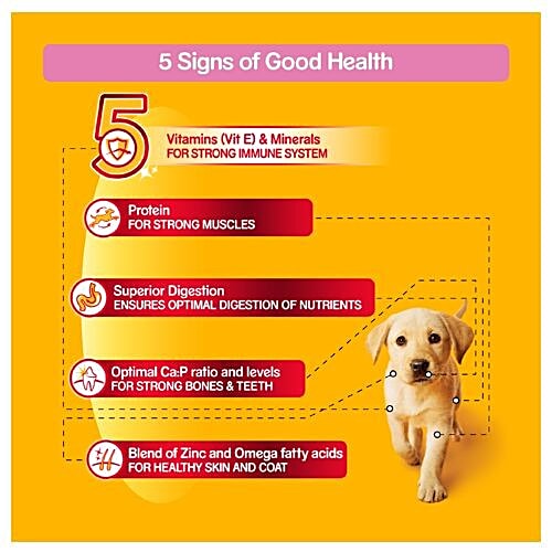Pedigree Dry Dog Food - Chicken & Milk, For Puppy, 15 kg  