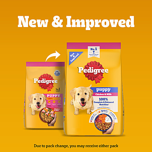 Pedigree Puppy Dry Dog Food Food - Chicken & Milk, 15 kg  Complete & Balanced Food