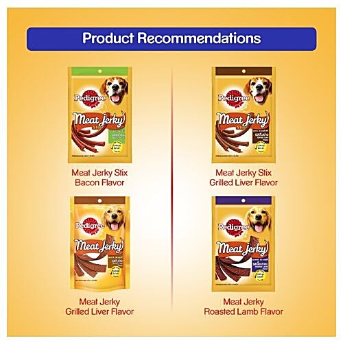 Pedigree Meat Jerky Stix - Barbecued Chicken Flavour, For Adult Dogs, 80 g  