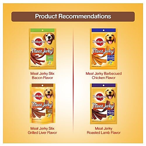 Pedigree Meat Jerky Stix - Grilled Liver Flavour, For Adult Dogs, 80 g Pouch 