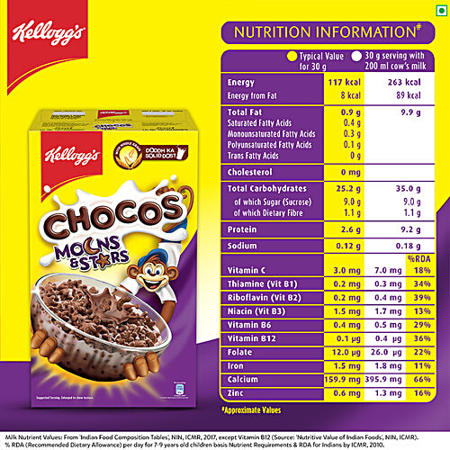 Kellogg's Chocos Moon & Stars, 680 g  Source of Fibre, High in Protein