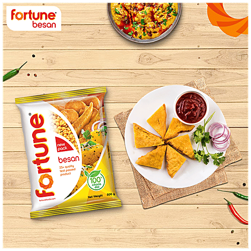 Fortune Besan/Kadale Hittu, 500 g Pouch Chana Dal