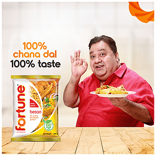 Fortune Besan/Kadale Hittu, 500 g Pouch Chana Dal