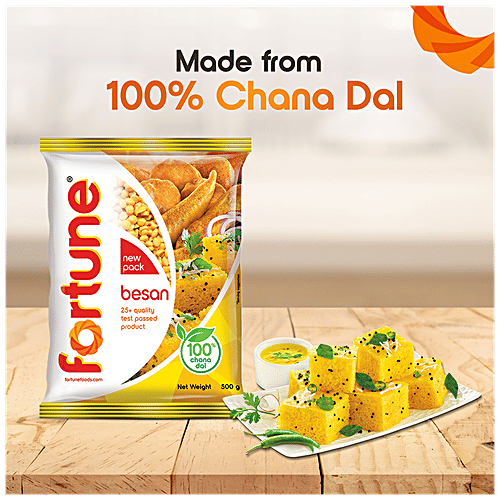 Fortune Besan/Kadale Hittu, 500 g Pouch Chana Dal