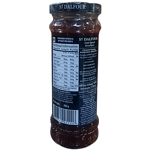 St. Dalfour Strawberry - Fruit Spread, 284 g  Naturally Sweetened
 High Fruit Content