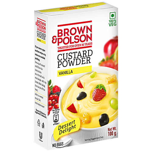 Brown & Polson Custard Powder - Vanilla flavour, 100 g Carton 
