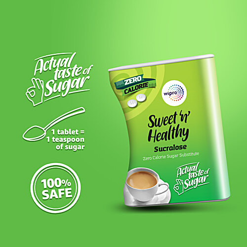 Wipro Zero Calorie Sweetener| Safe Sucralose Tablets, 600 pc (300 Tablets free) Low Calorie Sugar Substitute