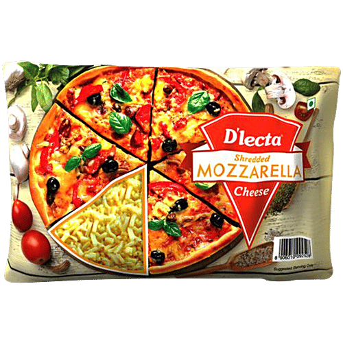 D'lecta Mozzarella Cheese - Shredded, 500 g For Authentic, Stretchy Pizza