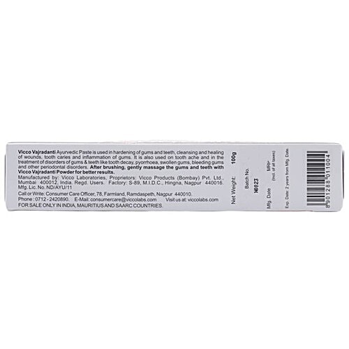 Buy Vicco Vajradanti Toothpaste 100 Gm Online at the Best Price bigbasket